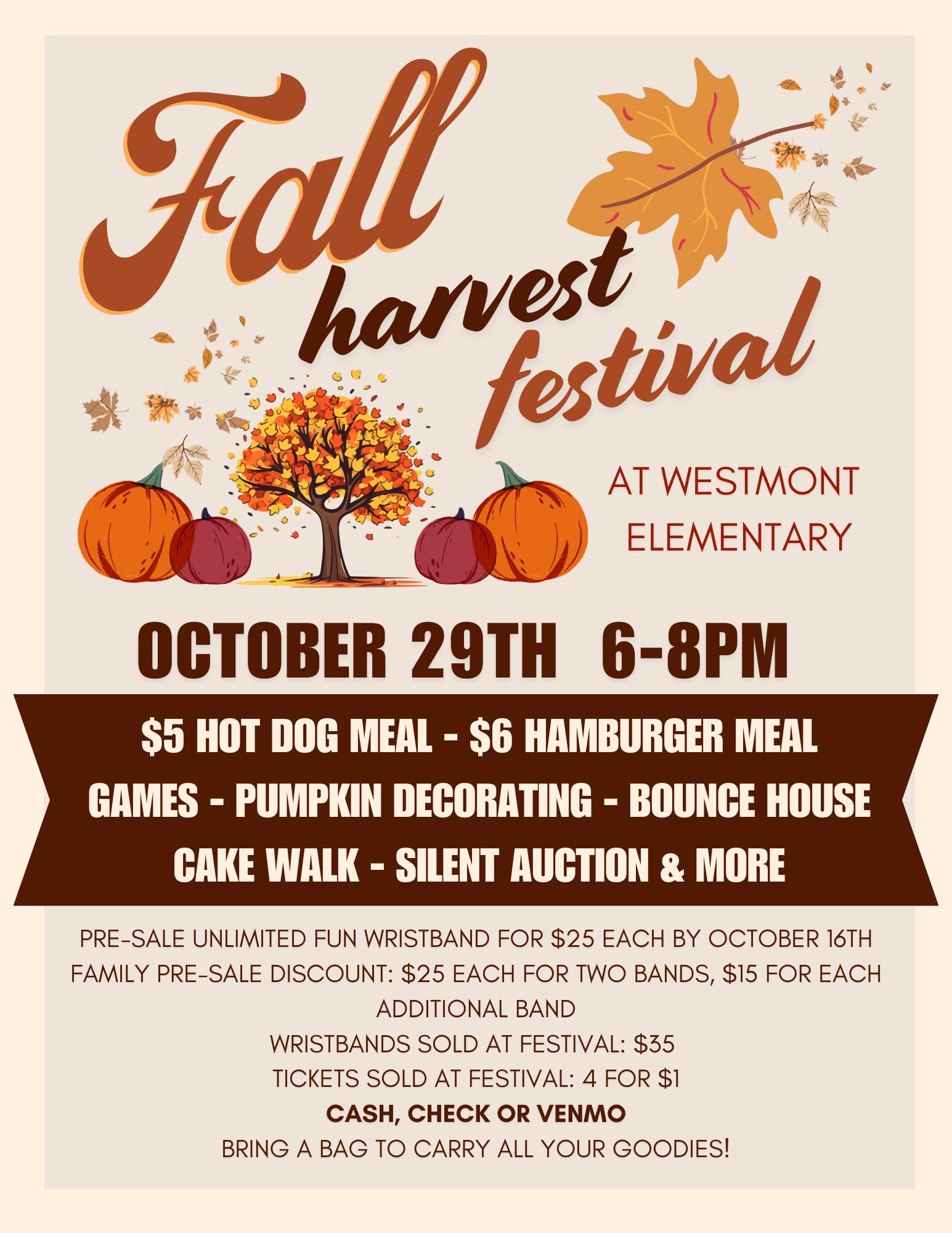 Flyer for Fall Harvest Festival